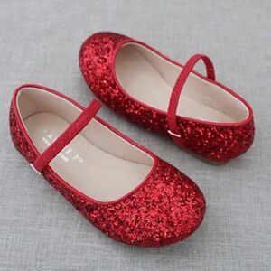 BRAND NEW CARTER'S GLITTER EMBROIDERY MARY JANE GIRL TODDLER FLAT